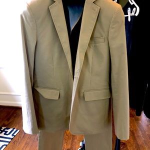 Boys Jcrew chino khaki suit size 16